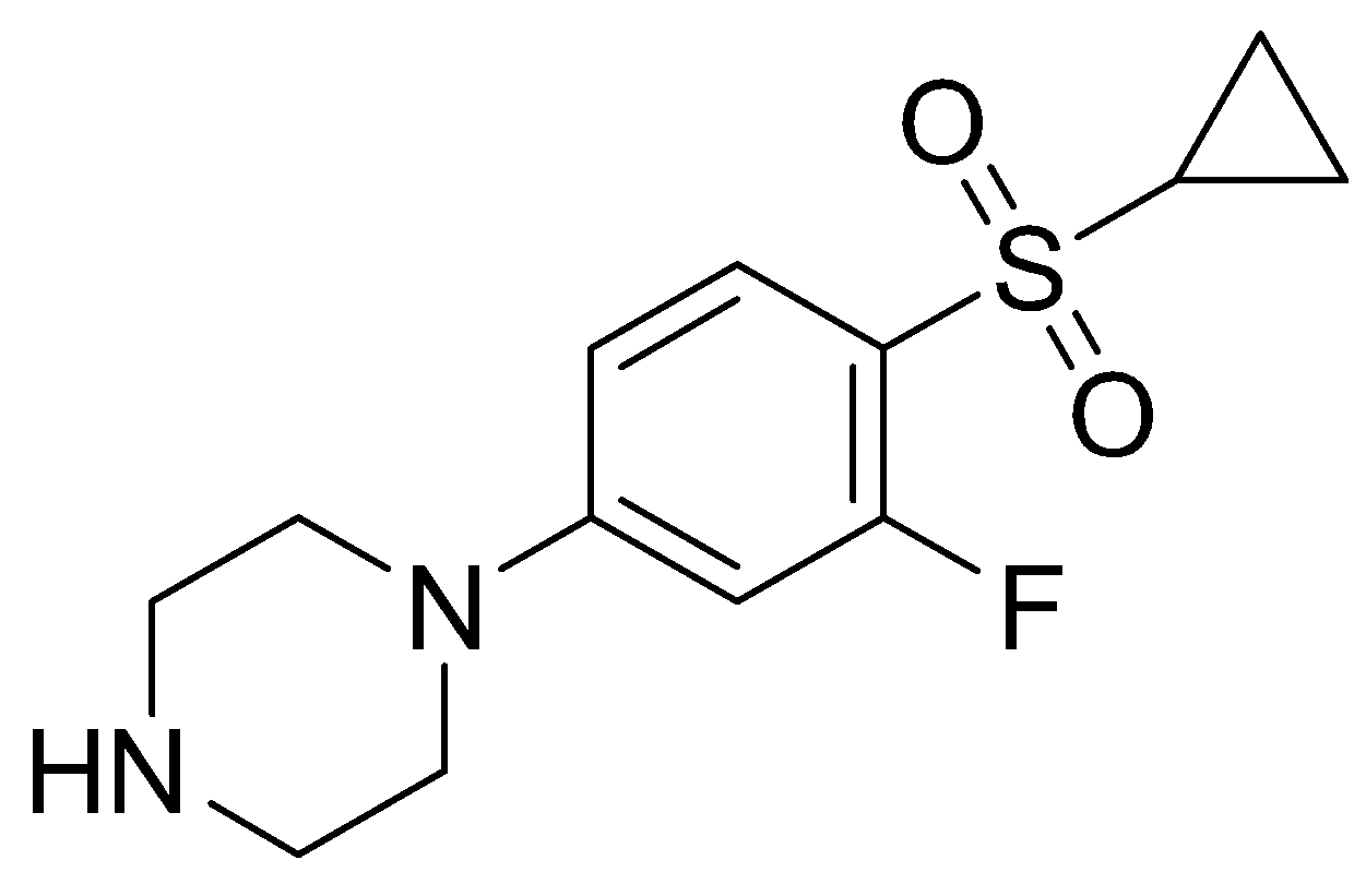 1-(4-(Cyclopropylsulfonyl)-3-fluorophenyl)piperazine