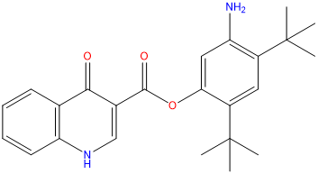 5-amino-2,4-di-tert-butylphenyl 4-oxo-1,4-dihydroquinoline-3-carboxylate